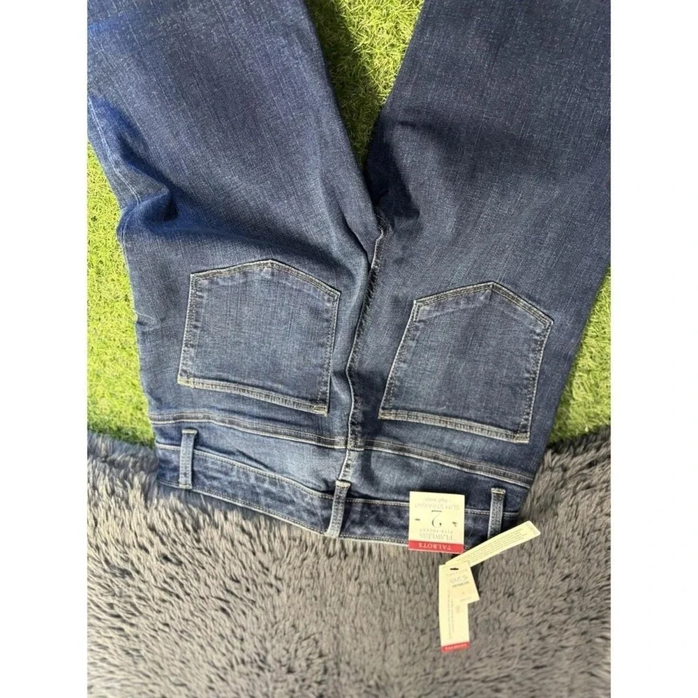 Talbots jeans womens size 2 high waist straight leg blue denim